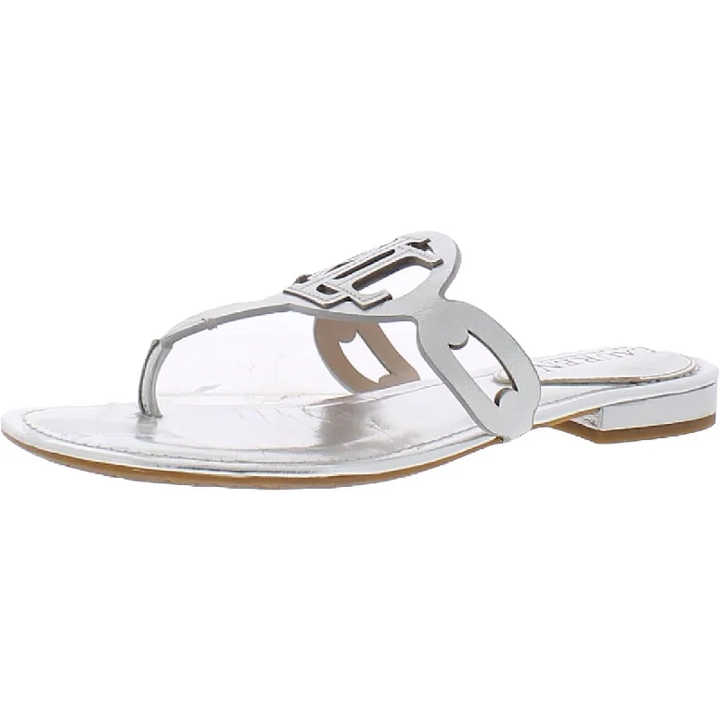 Anti - Slip Women's Sandals with a Grooved Sole in Green for Outdoor AdventuresLauren Ralph Lauren Womens Audrie Flats Slip On Thong Sandals