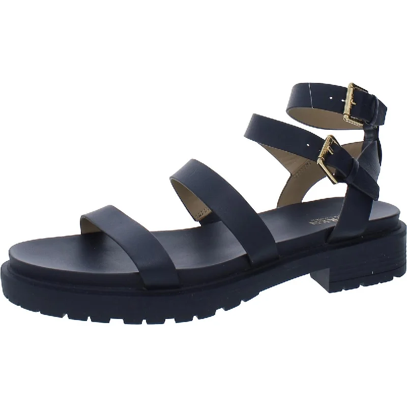 Child - Friendly Women's Sandals with a Secure Buckle in Purple for Moms on the GoLauren Ralph Lauren Womens Kayleen Leather Strappy Ankle Strap