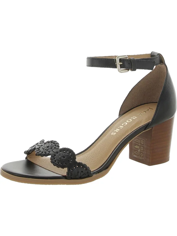 Shock - Absorbing Women's Sandals with a Soft Insole in Black for Active LifestylesLauren Womens Leather Metallic Heels
