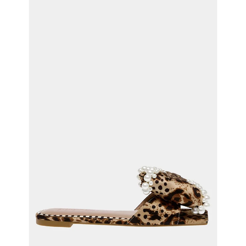 Waterproof Women's Rubber Beach Sandals with Arch Support in Blue for Water ActivitiesLiah Leopard