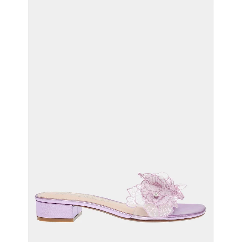 Women's Sandals with a Wedge Heel and a Tassel Detail in Orange for a Trendy LookLiam Lilac