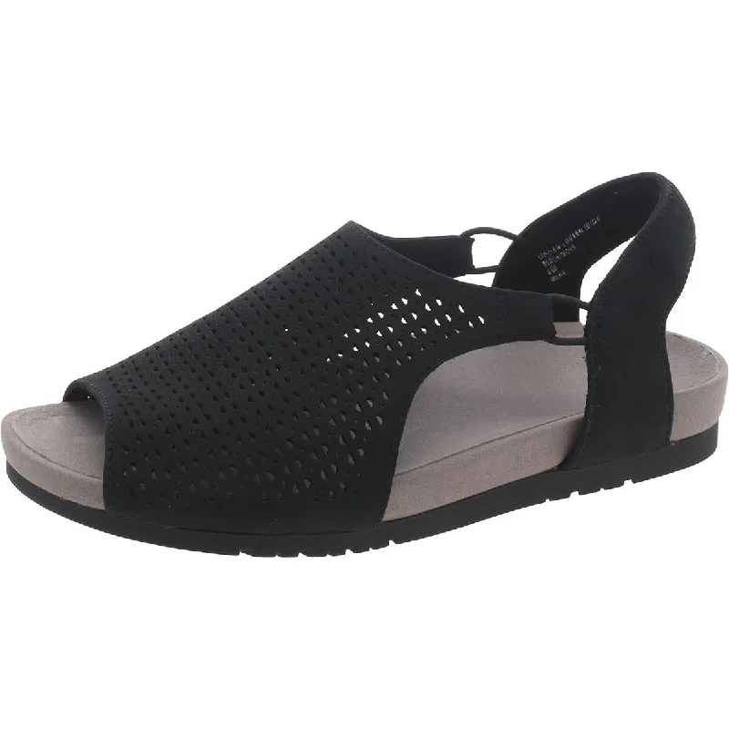 Lightweight Women's Mesh - Paneled Sandals in Yellow for BreathabilityLINDENLOVEEN Womens Faux Leather Comfort Insole Slingback Sandals