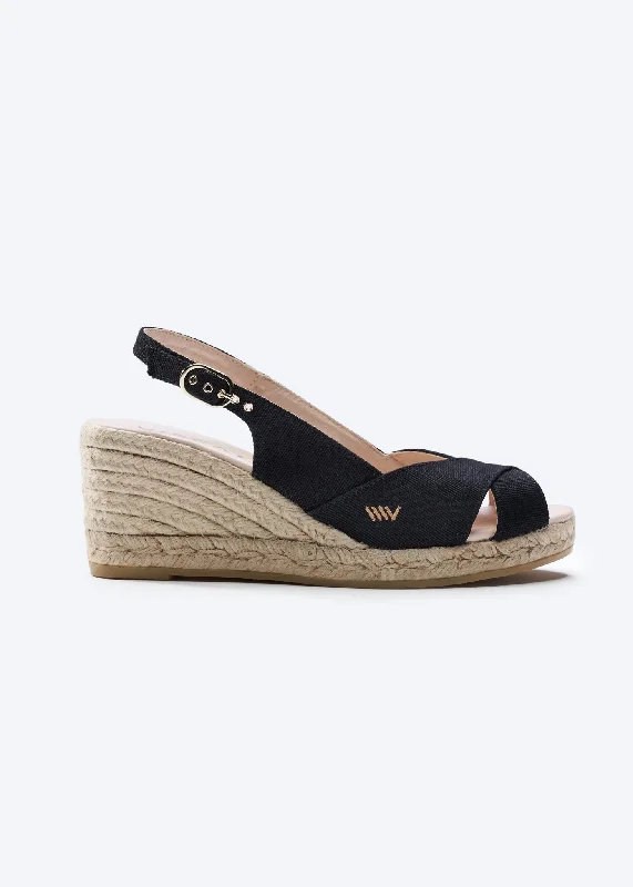 Women's Ankle - Strap Sandals with a Block Heel in Red for a Sophisticated StyleLlansa Canvas Espadrille Sandal Wedges