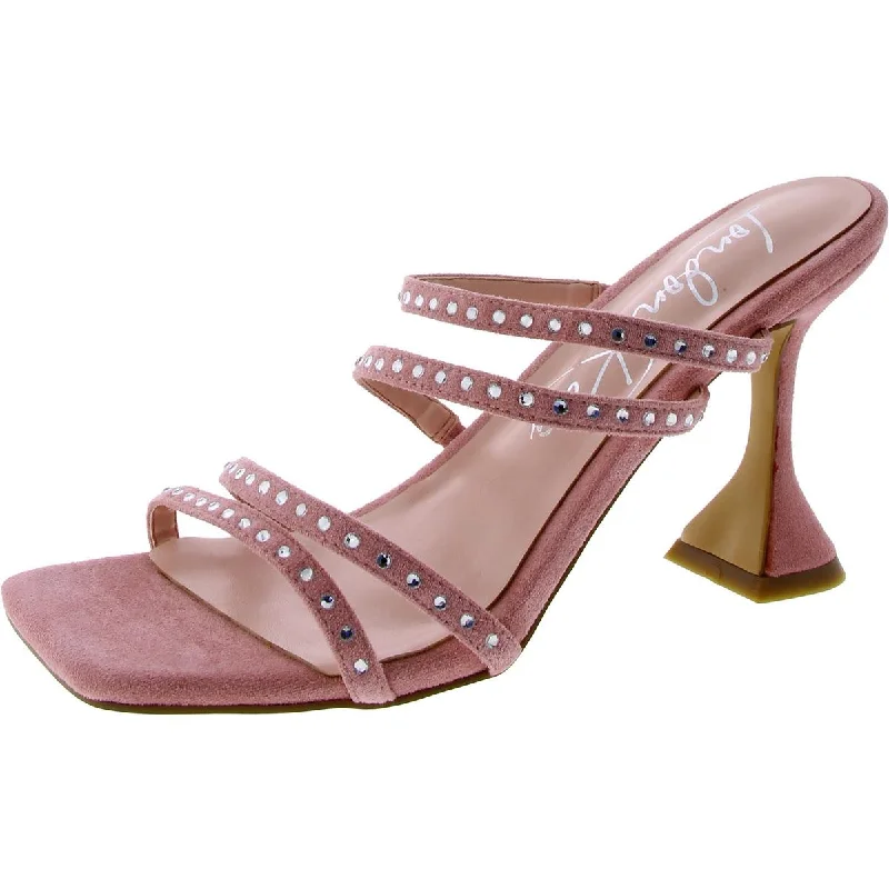 Women's Ankle - Strap Sandals with a Block Heel in Red for a Sophisticated StyleLondon Rag Womens Faux Suede Square Toe Strappy Sandals