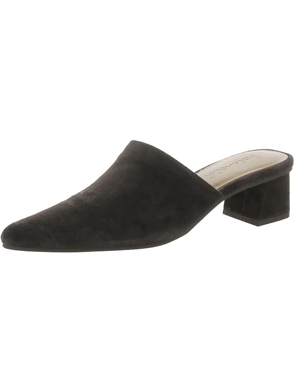 Women's Cork - Soled Espadrille Sandals with a Rope - Trimmed Upper in Navy for a Summer VibeLorelei Womens Suede Slip On Mule Sandals