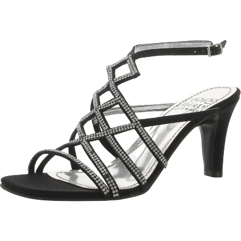 Waterproof Women's Rubber Beach Sandals with Arch Support in Blue for Water ActivitiesLove & Liberty Womens Embellished Strappy Heels