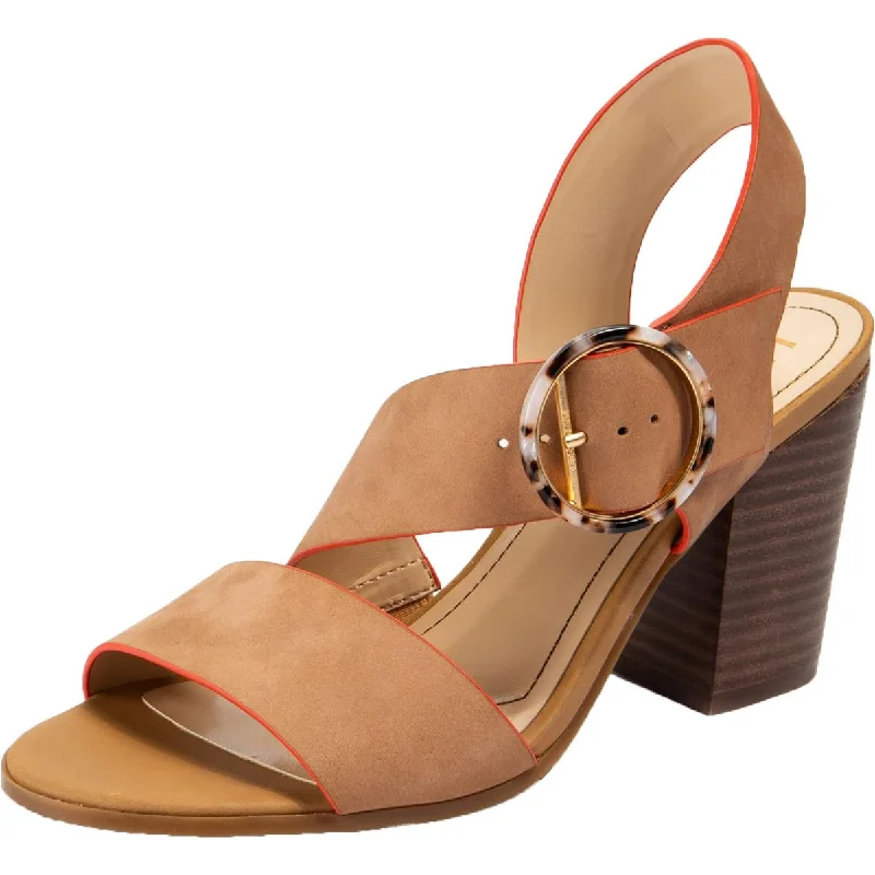 Sustainable Women's Recycled Material Sandals in Beige for Eco - Conscious ShoppersLucca Lane Womens Torrance Leather Slip On Heel Sandals