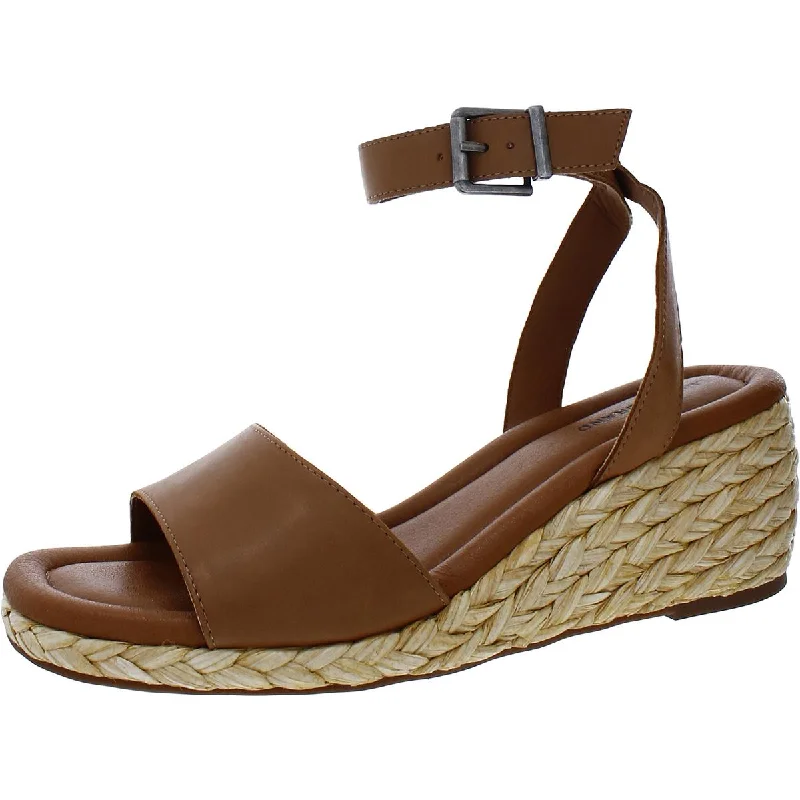 Child - Friendly Women's Sandals with a Secure Buckle in Purple for Moms on the GoLucky Brand Womens Nalmo Leather Ankle Strap Wedge Sandals