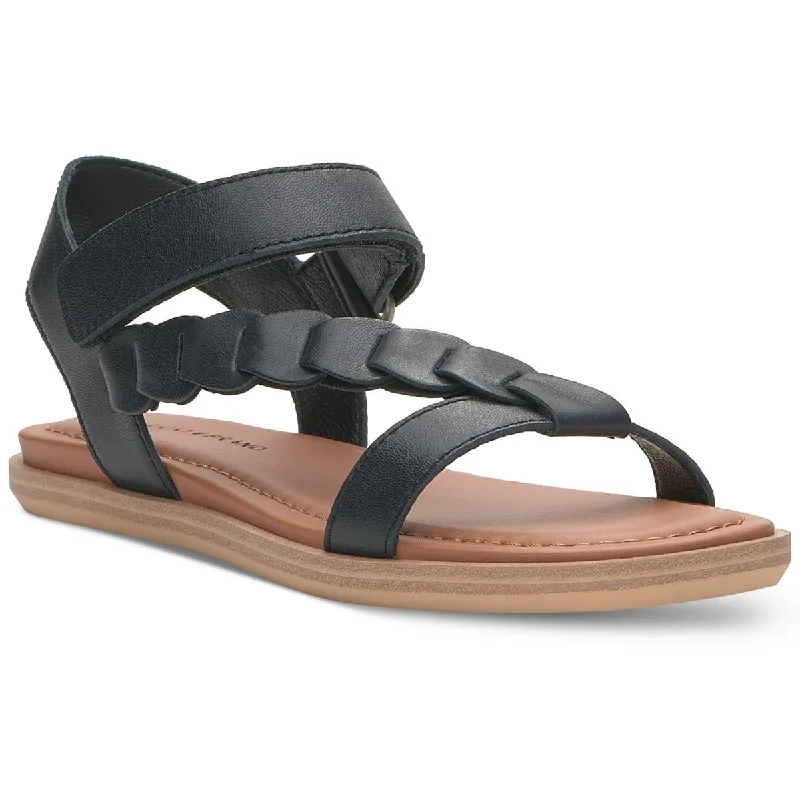 Adjustable Strap Women's Sandals with a Padded Heel in Pink for a Custom FitLucky Brand Womens Natany Leather Ankle Strap Slingback Sandals
