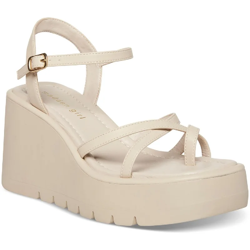 Shock - Absorbing Women's Sandals with a Soft Insole in Black for Active LifestylesMadden Girl Womens Vaultt Faux Leather Slingback Platform Sandals