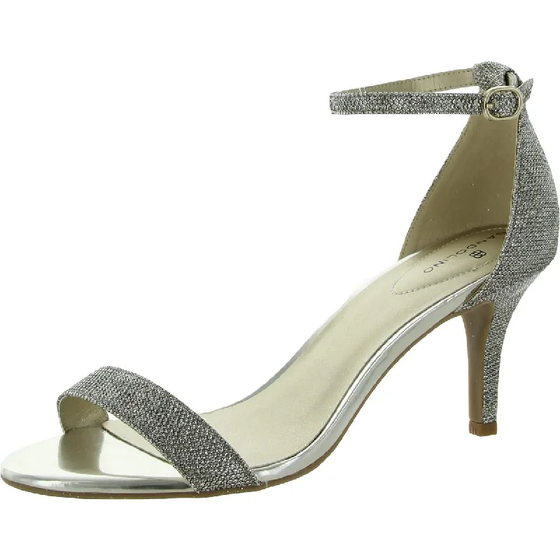 Women's Leather - Strapped Sandals with a Braided Detail in Brown for a Rustic AppealMadia 2 Womens Metallic Ankle Strap Heels