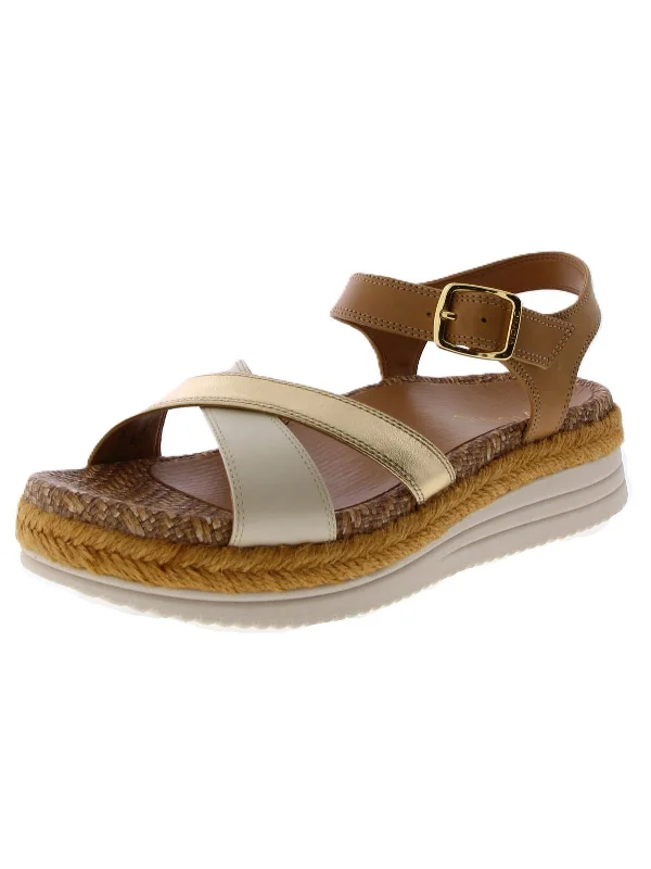 Shock - Absorbing Women's Sandals with a Soft Insole in Black for Active LifestylesMar Womens Leather Crisscross Ankle Strap