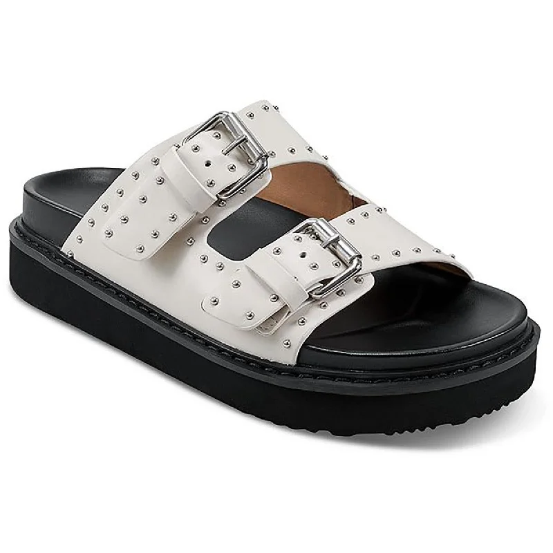Lightweight Women's Mesh - Paneled Sandals in Yellow for BreathabilityMarc Fisher LTD Womens Agusta Leather Adjustable Slide Sandals