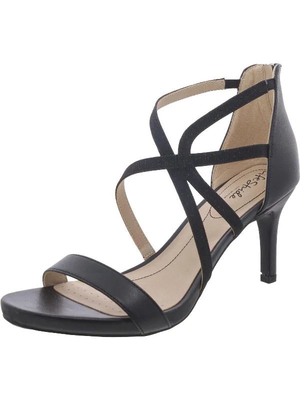 Sustainable Women's Recycled Material Sandals in Beige for Eco - Conscious ShoppersMASQUERADE Womens Faux Leather Square toe Strappy Sandals