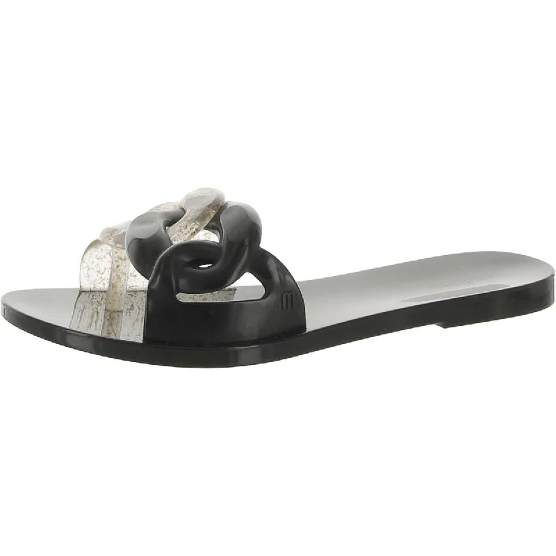 Women's Sandals with a Floral - Printed Upper in Pink for a Feminine Spring LookMelissa Womens Jellychain Chain Slide Jelly Sandals
