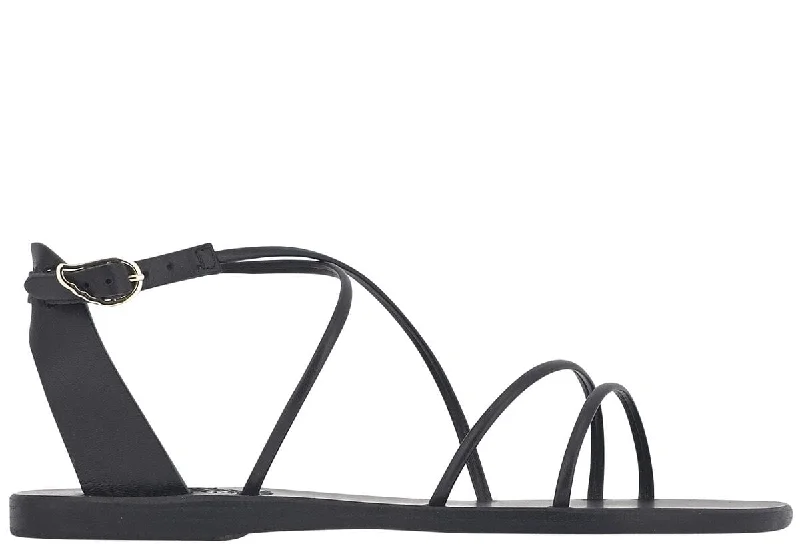 Anti - Slip Women's Sandals with a Grooved Sole in Green for Outdoor AdventuresMeloivia Leather Multi Strap Sandals