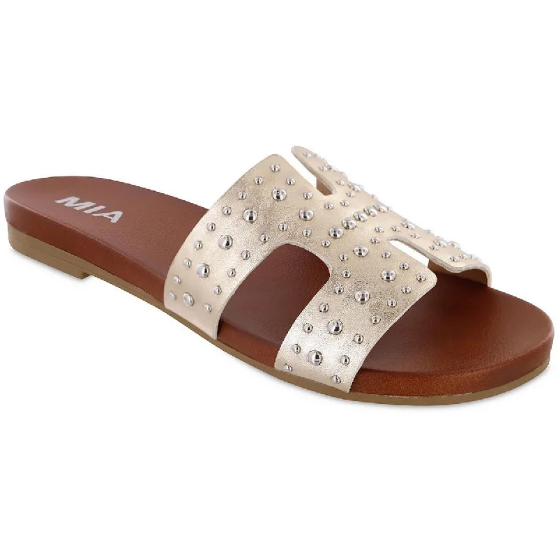 Orthopedic Women's Sandals with Arch Support in Gray for Foot HealthMia Womens DIA Woven Slip on Flatform Sandals