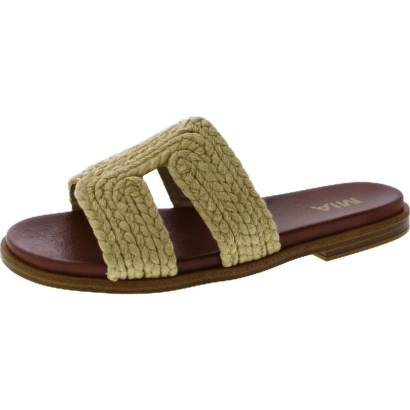 Adjustable Strap Women's Sandals with a Padded Heel in Pink for a Custom FitMia Womens POET Macrame Slip on Flatform Sandals