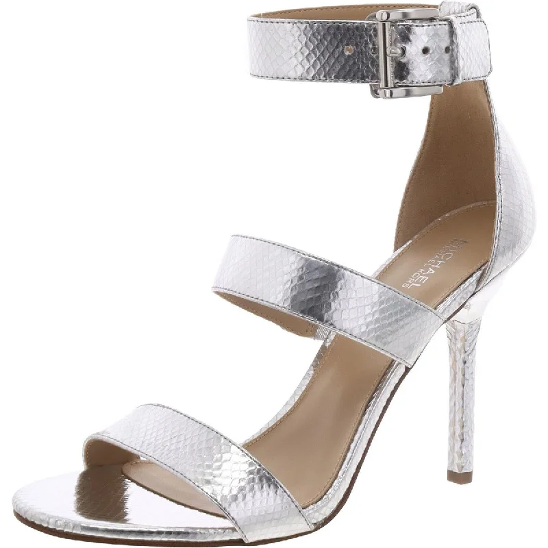 Women's Strappy Gladiator Sandals with Buckle Closures in Tan for a Boho LookMICHAEL Michael Kors Womens Amal Leather Ankle Strap Heels