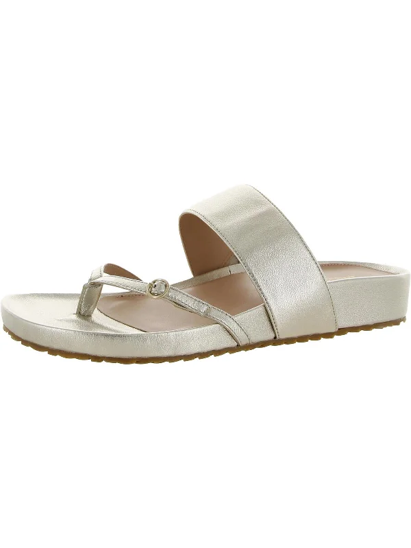 Women's Leather - Strapped Sandals with a Braided Detail in Brown for a Rustic AppealMilani Womens Leather Slip On Thong Sandals