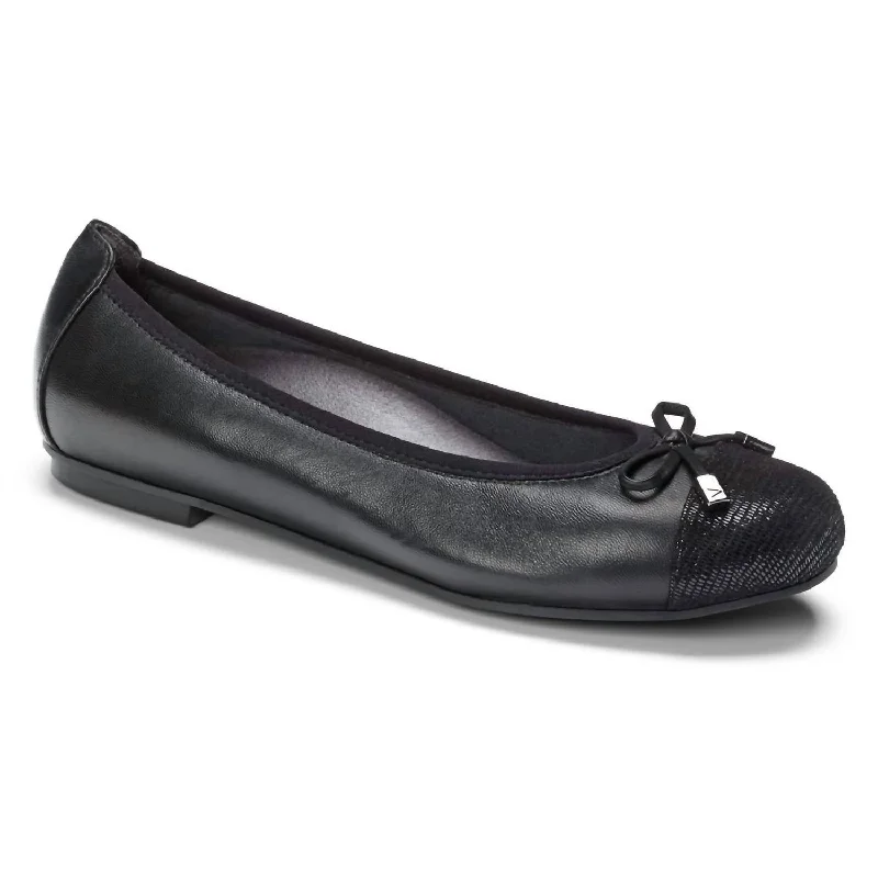 Lightweight Women's Mesh - Paneled Sandals in Yellow for BreathabilityMinna Ballet Flat - Narrow Width In Black Nappa Leather