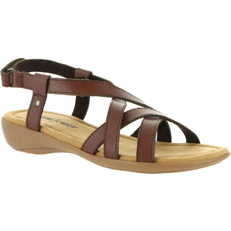 Child - Friendly Women's Sandals with a Secure Buckle in Purple for Moms on the GoMinnetonka Womens Sunny Slingback Leather Cushioned Footbed Flats