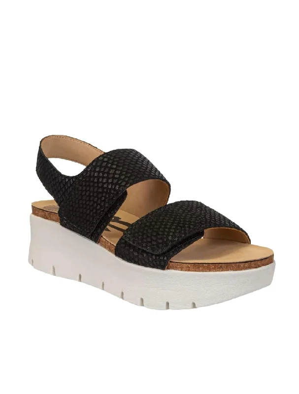 Child - Friendly Women's Sandals with a Secure Buckle in Purple for Moms on the GoMontaneplatform Sandal In Black