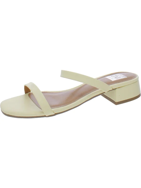 Elastic - Strap Women's Sandals with a Padded Toe in Teal for Easy On - and - OffNadonna Womens Faux Leather Slip On Heel Sandals