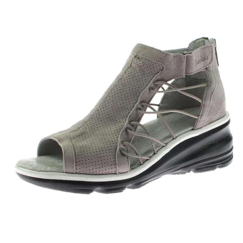 Shock - Absorbing Women's Sandals with a Soft Insole in Black for Active LifestylesNaomi Womens Suede Casual Wedge Sandals