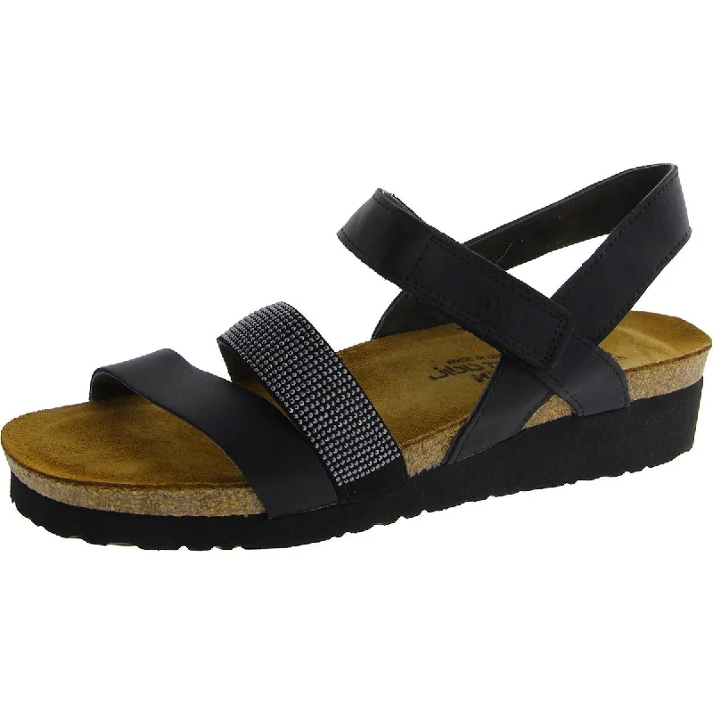 Anti - Slip Women's Sandals with a Grooved Sole in Green for Outdoor AdventuresNaot Womens Krista Leather Embellished Platform Sandals