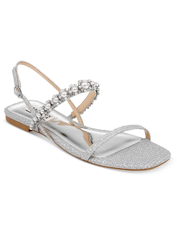 Child - Friendly Women's Sandals with a Secure Buckle in Purple for Moms on the GoNatalee Womens Metallic Embellished Slingback Sandals