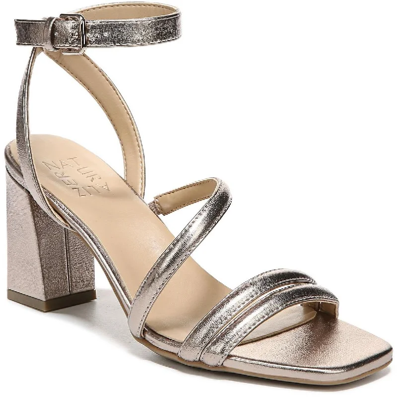 Women's Flat Slide Sandals with a Memory Foam Insole in White for All - Day ComfortNaturalizer Womens Rizzo Padded Insole Square Toe Strappy Sandals