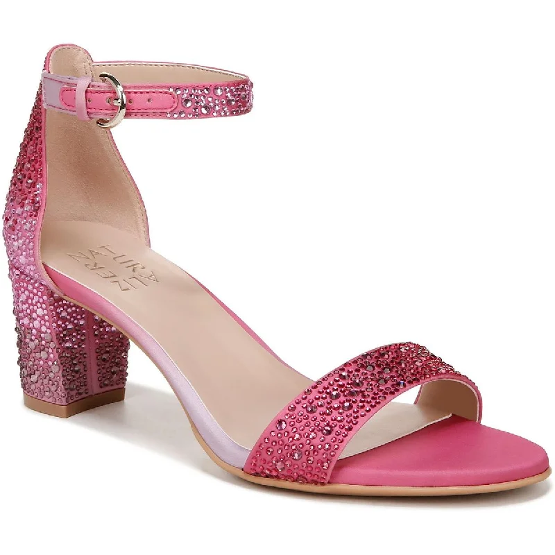 Shock - Absorbing Women's Sandals with a Soft Insole in Black for Active LifestylesNaturalizer Womens Vera Shine Satin Embellished Heels