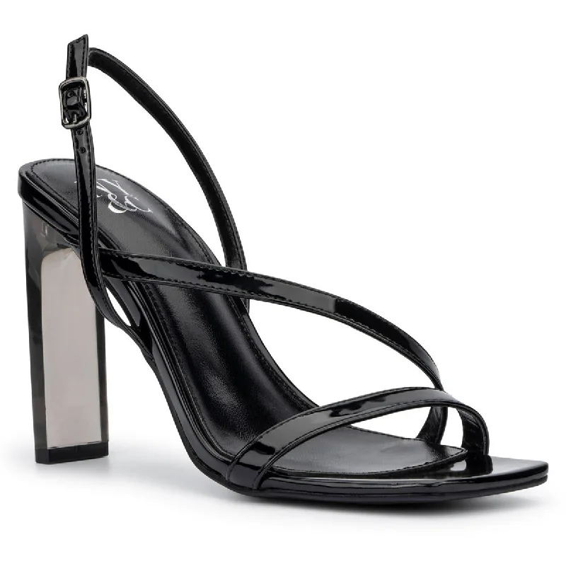 Child - Friendly Women's Sandals with a Secure Buckle in Purple for Moms on the GoNew York & Company Womens Patent Open Toe Slingback Sandals