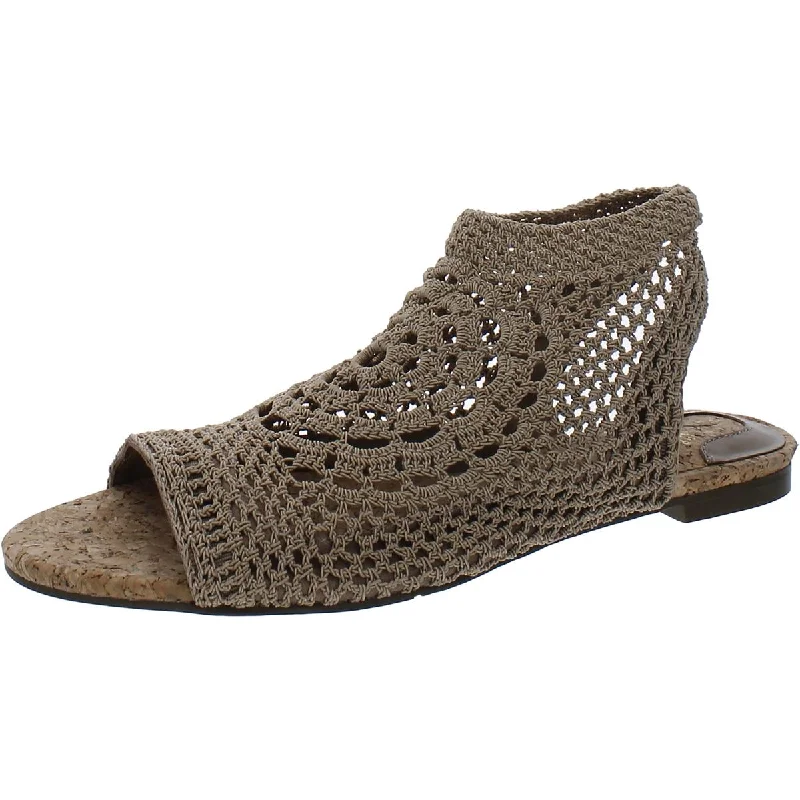 Women's Sandals with a Glitter - Coated Strap in Gold for a Sparkly Summer OutfitNina Originals Womens Smile Macrame Slip-On Slide Sandals