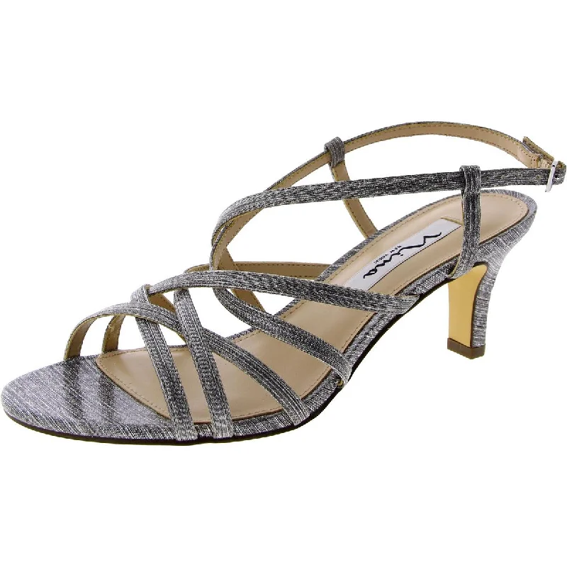 Women's Strappy Gladiator Sandals with Buckle Closures in Tan for a Boho LookNina Womens Evening Criss-Cross Slingback Sandals