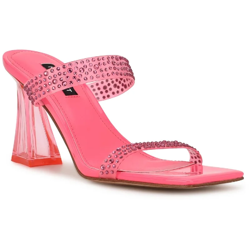 Women's Sandals with a Glitter - Coated Strap in Gold for a Sparkly Summer OutfitNine West Womens Darla3 Faux Leather Slide