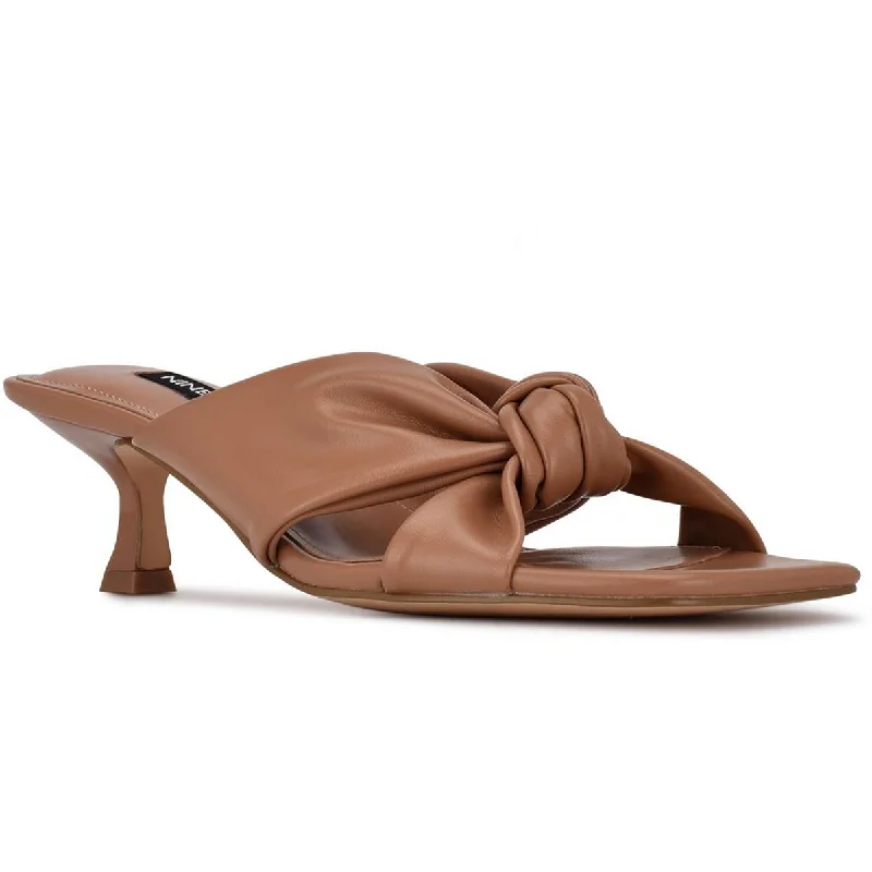 Waterproof Women's Rubber Beach Sandals with Arch Support in Blue for Water ActivitiesNine West Womens Dipa  Knot-Front Slip On Heels