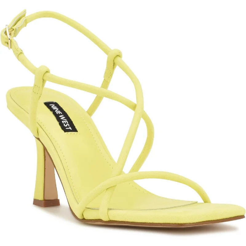Women's Leather - Strapped Sandals with a Braided Detail in Brown for a Rustic AppealNine West Womens YUKI 2 Faux Suede Heels