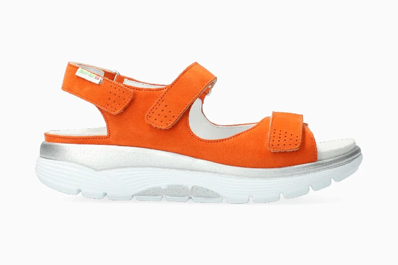 Women's Leather - Strapped Sandals with a Braided Detail in Brown for a Rustic AppealNorine - Burnt Orange