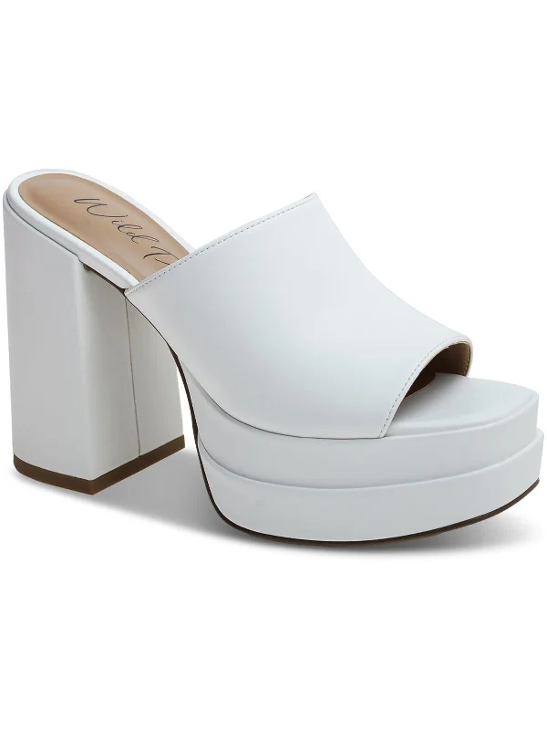 Women's Sandals with a Floral - Printed Upper in Pink for a Feminine Spring LookOfeliap Womens Faux Leather Slip On Heels