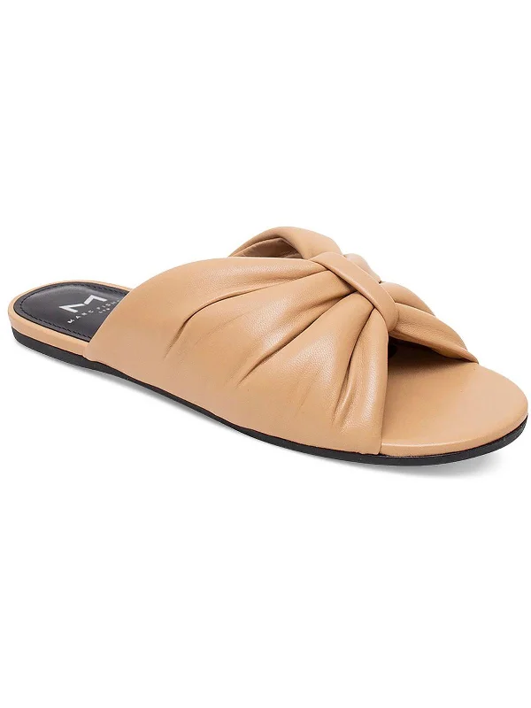 Waterproof Women's Rubber Beach Sandals with Arch Support in Blue for Water ActivitiesOlita Womens Leather Gathered Slide Sandals