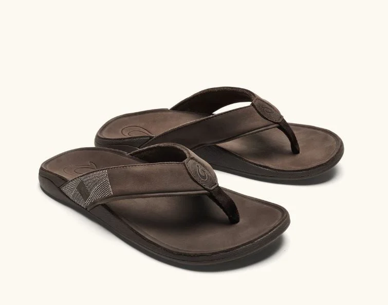 Lightweight Women's Mesh - Paneled Sandals in Yellow for BreathabilityOlukai Sandals Dark Wood