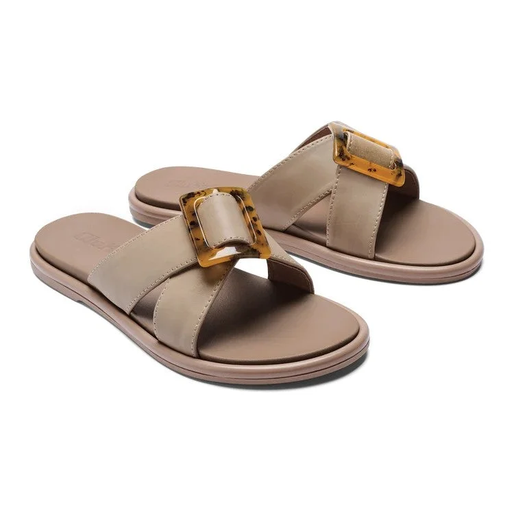 Women's Leather - Strapped Sandals with a Braided Detail in Brown for a Rustic AppealOlukai Sandals Woman's Versatile Slide Sandals