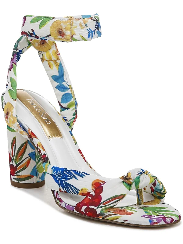 Women's Ankle - Strap Sandals with a Block Heel in Red for a Sophisticated StyleOma Womens Open Toe Ankle Strap Heels