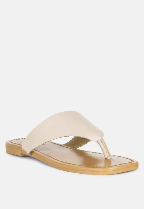 Women's Cork - Soled Espadrille Sandals with a Rope - Trimmed Upper in Navy for a Summer VibeOROFERR Latte Soft Leather Luxury Thong Flats