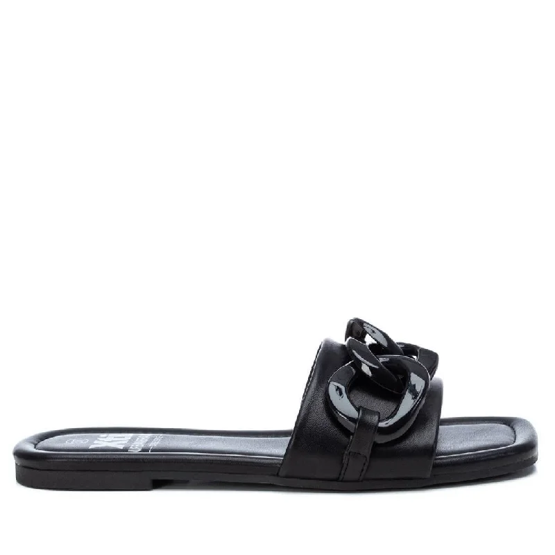 Women's Sandals with a Glitter - Coated Strap in Gold for a Sparkly Summer OutfitPalma Black Sandals