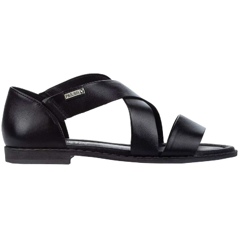 Women's Cork - Soled Espadrille Sandals with a Rope - Trimmed Upper in Navy for a Summer VibeAlgar Calfskin Leather Women's Strappy Flat Sandals