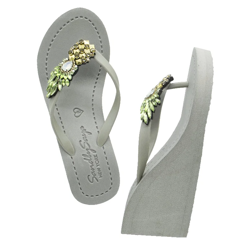 Women's Ankle - Strap Sandals with a Block Heel in Red for a Sophisticated StylePineapple - Women's High Wedge