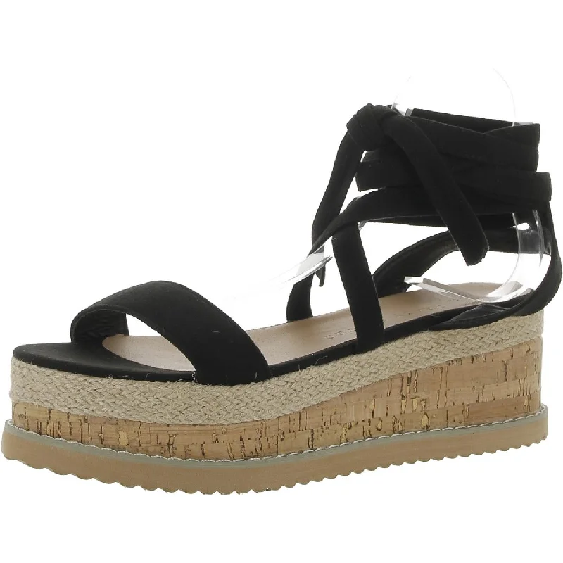 Women's Strappy Gladiator Sandals with Buckle Closures in Tan for a Boho LookPretty Little Thing Womens Open Toe Espedrille Wedge Sandals